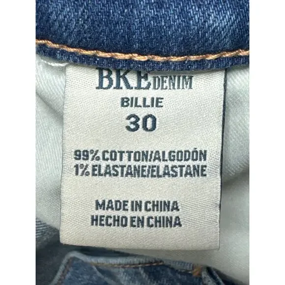 BKE Denim Buckle Women's Billie Cut Off Blue Denim Shorts - Size 30 (31x2) - Picture 6 of 7